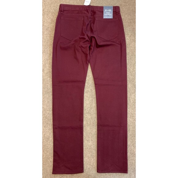 J Crew Jeans Mens 31X32 The Driggs Straight Leg Slim Fit Stretch Brick Red Denim - Picture 3 of 10